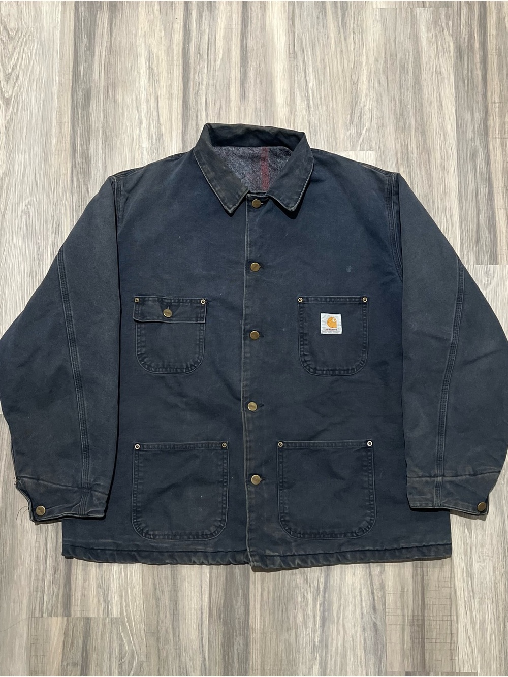 Vintage Carhartt Blanket-Lined Duck Canvas Chore Coat Jacket
